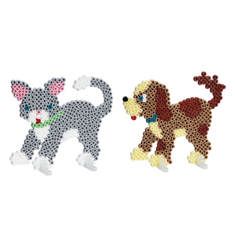 Hama perles à repasser midi Chiens et chat, emballage cadeau, 5,0 mm, 2000 pièces